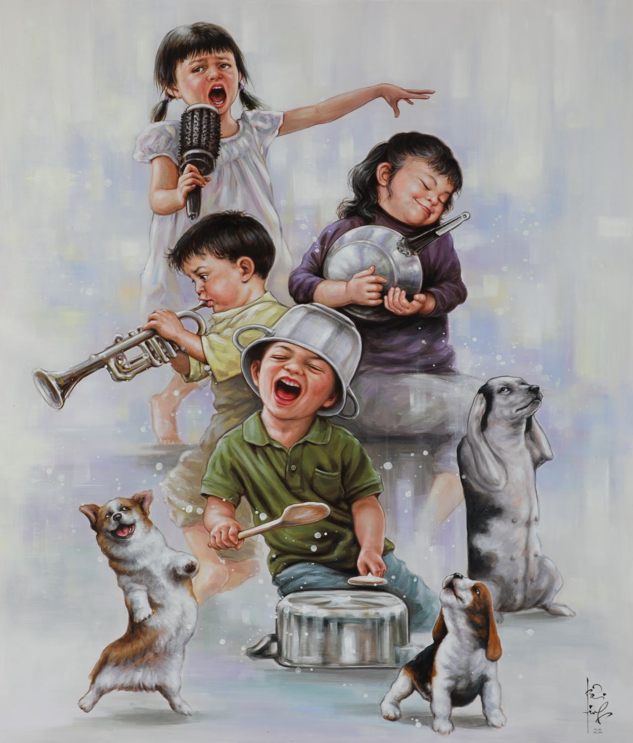 Tranh Acrylic của họa sĩ Hải Linh